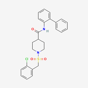 N-(biphenyl-2-yl)-1-[(2-chlorobenzyl)sulfonyl]piperidine-4-carboxamide