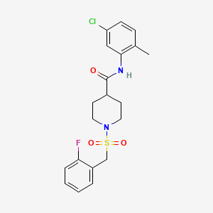 N-(5-chloro-2-methylphenyl)-1-[(2-fluorobenzyl)sulfonyl]piperidine-4-carboxamide