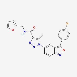 1-[3-(4-bromophenyl)-2,1-benzoxazol-5-yl]-N-(furan-2-ylmethyl)-5-methyl-1H-1,2,3-triazole-4-carboxamide