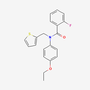 N-(4-ethoxyphenyl)-2-fluoro-N-(thiophen-2-ylmethyl)benzamide