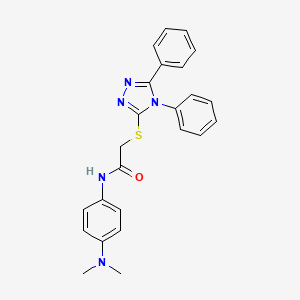 N-[4-(dimethylamino)phenyl]-2-[(4,5-diphenyl-4H-1,2,4-triazol-3-yl)sulfanyl]acetamide