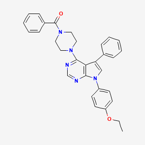 molecular formula C31H29N5O2 B11332853 {4-[7-(4-ethoxyphenyl)-5-phenyl-7H-pyrrolo[2,3-d]pyrimidin-4-yl]piperazin-1-yl}(phenyl)methanone 