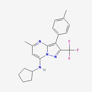 N-cyclopentyl-5-methyl-3-(4-methylphenyl)-2-(trifluoromethyl)pyrazolo[1,5-a]pyrimidin-7-amine