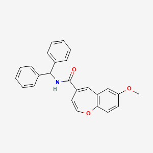 N-(diphenylmethyl)-7-methoxy-1-benzoxepine-4-carboxamide