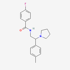 4-fluoro-N-[2-(4-methylphenyl)-2-(pyrrolidin-1-yl)ethyl]benzamide