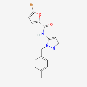 molecular formula C16H14BrN3O2 B11332949 5-bromo-N-[1-(4-methylbenzyl)-1H-pyrazol-5-yl]furan-2-carboxamide 