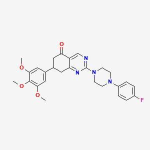 2-[4-(4-fluorophenyl)piperazin-1-yl]-7-(3,4,5-trimethoxyphenyl)-7,8-dihydroquinazolin-5(6H)-one