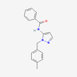 molecular formula C18H17N3O B11332972 N-[1-(4-methylbenzyl)-1H-pyrazol-5-yl]benzamide 