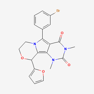 8-(3-bromophenyl)-13-(furan-2-yl)-3,5-dimethyl-12-oxa-3,5,9-triazatricyclo[7.4.0.02,7]trideca-1,7-diene-4,6-dione