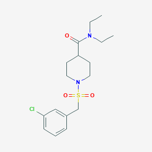 1-[(3-chlorobenzyl)sulfonyl]-N,N-diethylpiperidine-4-carboxamide