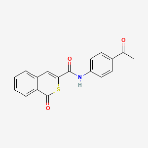 molecular formula C18H13NO3S B11333001 N-(4-acetylphenyl)-1-oxo-1H-isothiochromene-3-carboxamide 