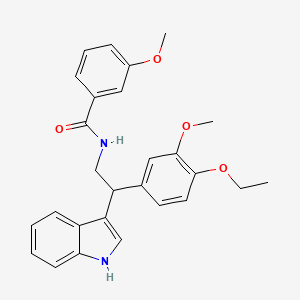 molecular formula C27H28N2O4 B11333006 N-[2-(4-ethoxy-3-methoxyphenyl)-2-(1H-indol-3-yl)ethyl]-3-methoxybenzamide 