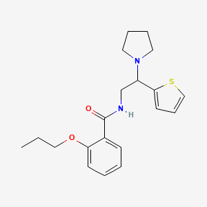 2-propoxy-N-[2-(pyrrolidin-1-yl)-2-(thiophen-2-yl)ethyl]benzamide