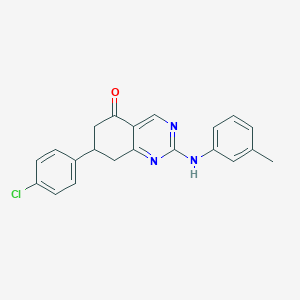 7-(4-chlorophenyl)-2-[(3-methylphenyl)amino]-7,8-dihydroquinazolin-5(6H)-one