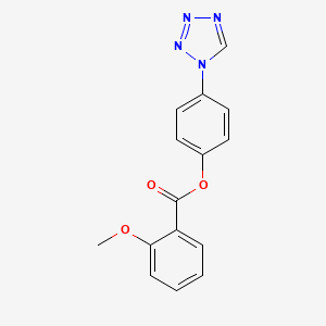 molecular formula C15H12N4O3 B11333020 4-(1H-tetrazol-1-yl)phenyl 2-methoxybenzoate 