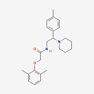 molecular formula C24H32N2O2 B11333048 2-(2,6-dimethylphenoxy)-N-[2-(4-methylphenyl)-2-(piperidin-1-yl)ethyl]acetamide 