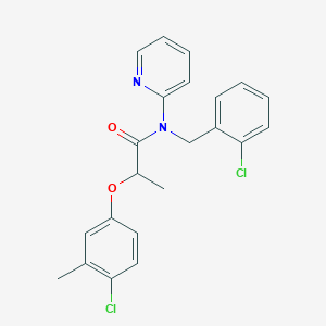 molecular formula C22H20Cl2N2O2 B11333052 N-(2-chlorobenzyl)-2-(4-chloro-3-methylphenoxy)-N-(pyridin-2-yl)propanamide 