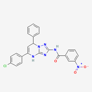 N-[5-(4-chlorophenyl)-7-phenyl-4,7-dihydro[1,2,4]triazolo[1,5-a]pyrimidin-2-yl]-3-nitrobenzamide