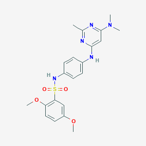 N-(4-((6-(dimethylamino)-2-methylpyrimidin-4-yl)amino)phenyl)-2,5-dimethoxybenzenesulfonamide