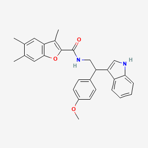 N-[2-(1H-indol-3-yl)-2-(4-methoxyphenyl)ethyl]-3,5,6-trimethyl-1-benzofuran-2-carboxamide