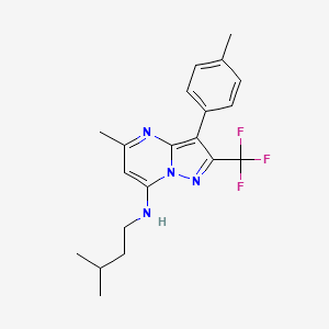 5-methyl-N-(3-methylbutyl)-3-(4-methylphenyl)-2-(trifluoromethyl)pyrazolo[1,5-a]pyrimidin-7-amine