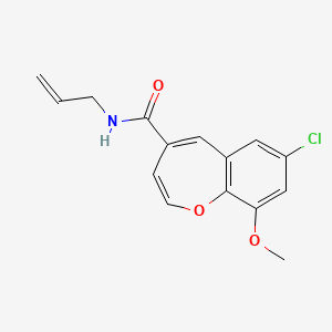 7-chloro-9-methoxy-N-(prop-2-en-1-yl)-1-benzoxepine-4-carboxamide