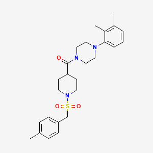 molecular formula C26H35N3O3S B11333098 [4-(2,3-Dimethylphenyl)piperazin-1-yl]{1-[(4-methylbenzyl)sulfonyl]piperidin-4-yl}methanone 