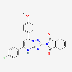 2-[5-(4-chlorophenyl)-7-(4-methoxyphenyl)-3,7-dihydro[1,2,4]triazolo[1,5-a]pyrimidin-2-yl]-3a,4,7,7a-tetrahydro-1H-isoindole-1,3(2H)-dione