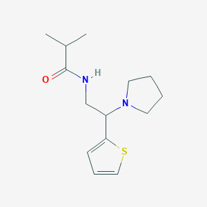 2-methyl-N-[2-(pyrrolidin-1-yl)-2-(thiophen-2-yl)ethyl]propanamide