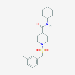 N-cyclohexyl-1-[(3-methylbenzyl)sulfonyl]piperidine-4-carboxamide