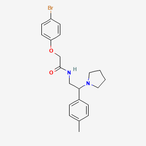 molecular formula C21H25BrN2O2 B11333175 2-(4-bromophenoxy)-N-[2-(4-methylphenyl)-2-(pyrrolidin-1-yl)ethyl]acetamide 