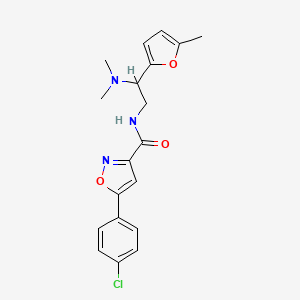 5-(4-chlorophenyl)-N-[2-(dimethylamino)-2-(5-methylfuran-2-yl)ethyl]-1,2-oxazole-3-carboxamide