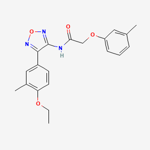 molecular formula C20H21N3O4 B11333205 N-[4-(4-ethoxy-3-methylphenyl)-1,2,5-oxadiazol-3-yl]-2-(3-methylphenoxy)acetamide 