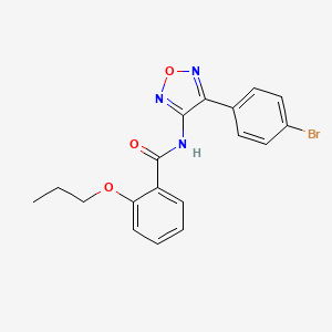 molecular formula C18H16BrN3O3 B11333207 N-[4-(4-bromophenyl)-1,2,5-oxadiazol-3-yl]-2-propoxybenzamide 