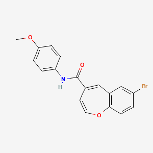 molecular formula C18H14BrNO3 B11333249 7-bromo-N-(4-methoxyphenyl)-1-benzoxepine-4-carboxamide 