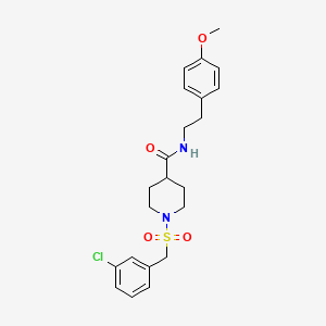 1-[(3-chlorobenzyl)sulfonyl]-N-[2-(4-methoxyphenyl)ethyl]piperidine-4-carboxamide