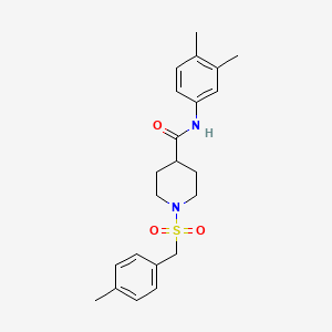 N-(3,4-dimethylphenyl)-1-[(4-methylbenzyl)sulfonyl]piperidine-4-carboxamide