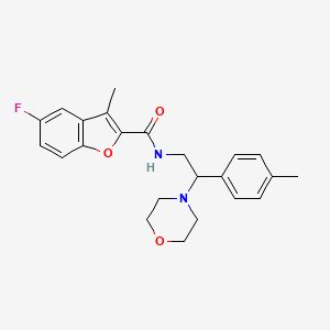 5-fluoro-3-methyl-N-[2-(4-methylphenyl)-2-(morpholin-4-yl)ethyl]-1-benzofuran-2-carboxamide