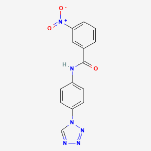 molecular formula C14H10N6O3 B11333286 3-nitro-N-[4-(1H-tetrazol-1-yl)phenyl]benzamide 