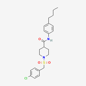 N-(4-butylphenyl)-1-[(4-chlorobenzyl)sulfonyl]piperidine-4-carboxamide