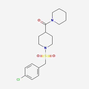 {1-[(4-Chlorobenzyl)sulfonyl]piperidin-4-yl}(piperidin-1-yl)methanone