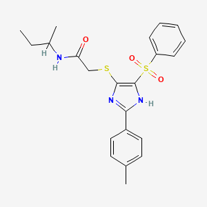 N-(butan-2-yl)-2-{[2-(4-methylphenyl)-4-(phenylsulfonyl)-1H-imidazol-5-yl]sulfanyl}acetamide