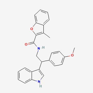 N-[2-(1H-indol-3-yl)-2-(4-methoxyphenyl)ethyl]-3-methyl-1-benzofuran-2-carboxamide