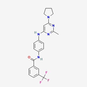 N-(4-{[2-Methyl-6-(pyrrolidin-1-YL)pyrimidin-4-YL]amino}phenyl)-3-(trifluoromethyl)benzamide