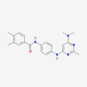 molecular formula C22H25N5O B11333368 N-(4-{[6-(dimethylamino)-2-methylpyrimidin-4-yl]amino}phenyl)-3,4-dimethylbenzamide 