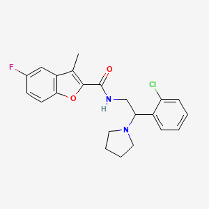 N-[2-(2-chlorophenyl)-2-(pyrrolidin-1-yl)ethyl]-5-fluoro-3-methyl-1-benzofuran-2-carboxamide