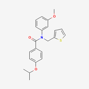 N-(3-methoxyphenyl)-4-(propan-2-yloxy)-N-(thiophen-2-ylmethyl)benzamide