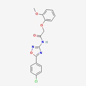 N-[5-(4-chlorophenyl)-1,2,4-oxadiazol-3-yl]-2-(2-methoxyphenoxy)acetamide