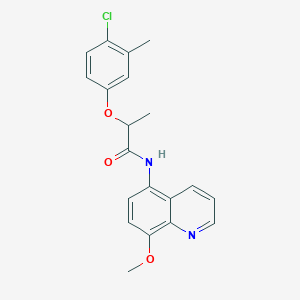 2-(4-chloro-3-methylphenoxy)-N-(8-methoxyquinolin-5-yl)propanamide