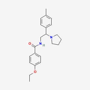 molecular formula C22H28N2O2 B11333413 4-ethoxy-N-[2-(4-methylphenyl)-2-(pyrrolidin-1-yl)ethyl]benzamide 